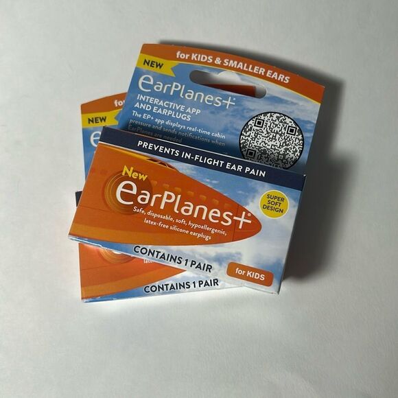 NIB 2 Pairs Earplanes For Kids & Smaller Ears - Picture 1 of 3